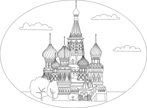 Saint Basils Cathedral Coloring Page